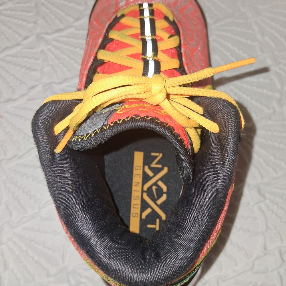 Nike Nxxt Genisus Orange Le Bron and Yellow Basketboll Shoes Mens Patterned Sz 7 - Picture 3 of 17